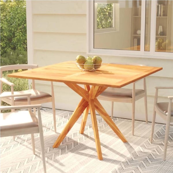 Garden Table 110x110x75 cm Solid Wood Acacia vidaXL