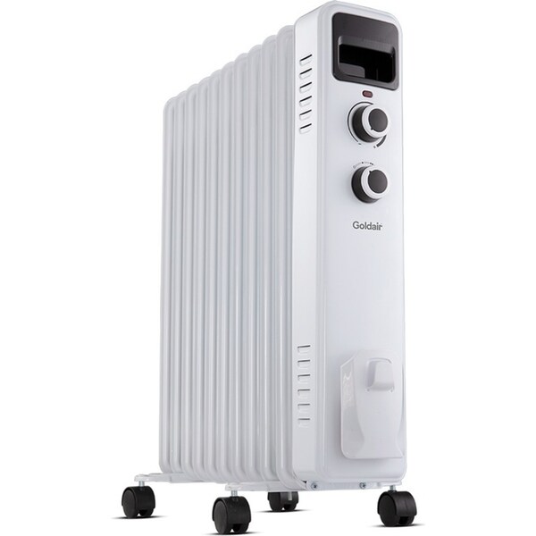 Goldair 11 Fin 60cm Oil Column Heater 2400W White Home/Indoor Portable Heating