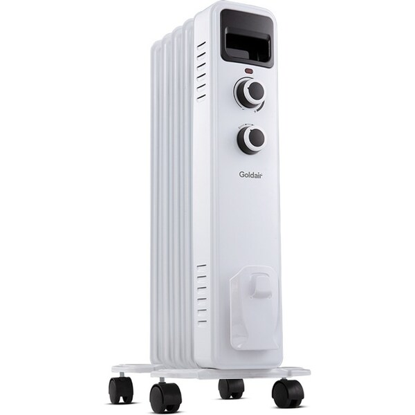 Goldair 5 Fin 60cm Oil Column Heater 1000W White Home/Indoor Portable Heating