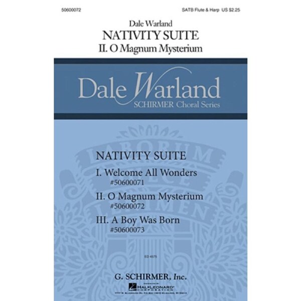 O Magnum Mysterium SATB Flute/Harp