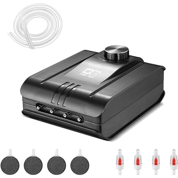 Silent Aquarium Air Pump Fish Tank Oxygen Air Pump 4 Outlets Adjustable Flow