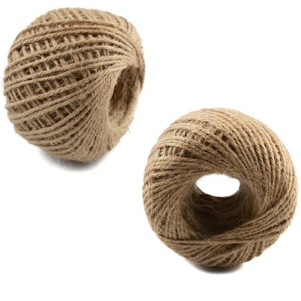 Garden Twine Brown Hemp Soft Jute Rope Sisal String Cord Art Gift Bottle Craft 2mm 100m