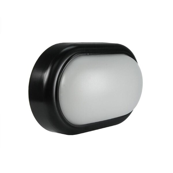 SAL SL7271TC-BK - Oval LED Weatherproof Bunker Light 15W (Black) - Tri Colour Warm White - Cool White - Daylight