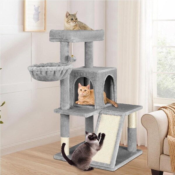 BEASTIE Cat Tree Scratching Post Scratcher Tower Condo House Furniture Wood 100cm