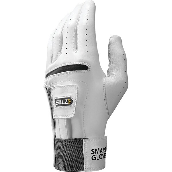 SKLZ Smart Lambskin Left-Handed Golf Glove Training Large White w/Wrist Guide