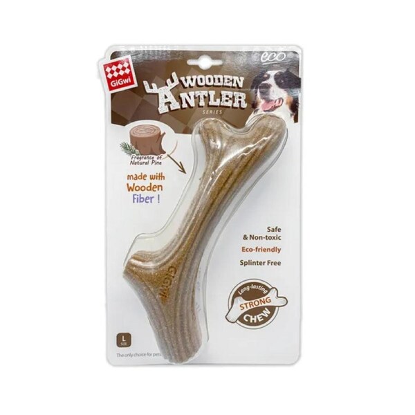 Wooden Antler Large 25cm Dog Chew Toy by GiGwi