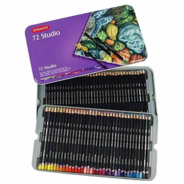 Derwent Studio 72 Colouring Pencils Tin Set