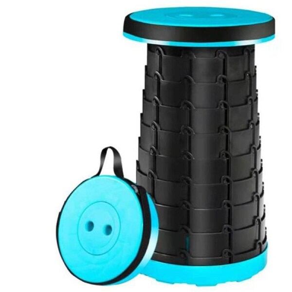 Elora Retractable Portable Telescoping Stool Folding Camping Seat Traveling Green