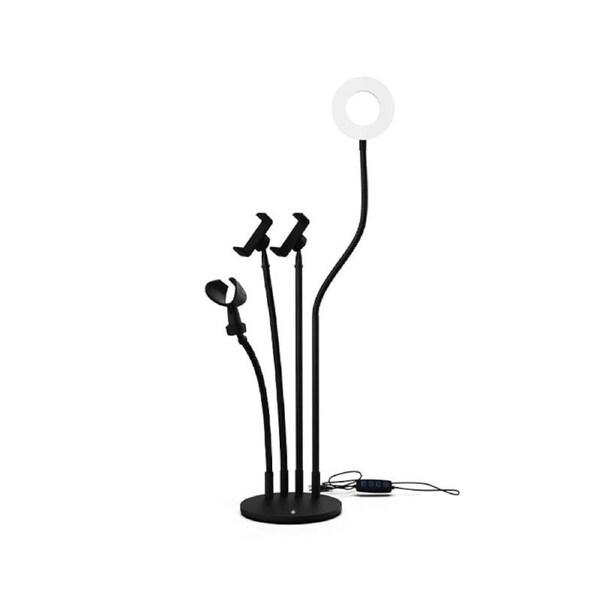 Moveteck 4 IN 1 LED Table Ring Light Tree Light Smart Phone Microphone Holder Streaming NR9104