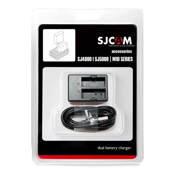 Dual-Slot Battery Charger for SJCAM Action Camera SJ4000 SJ5000 M10 SERIES