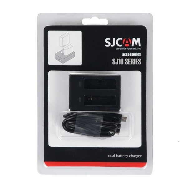 Dual-Slot Battery Charger for SJCAM Action Camera SJ10 Series