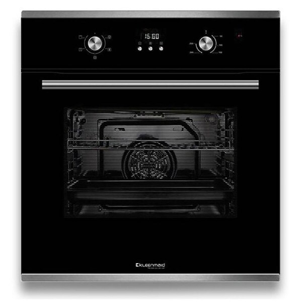 Kleenmaid 75L Multi Function Fan Forced/Full Grill Glass Door Oven Black 60cm
