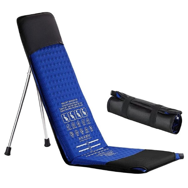 SitX AirPro Inflatable Foldable Portable Pocket-Sized Camping Chair Blue/Black