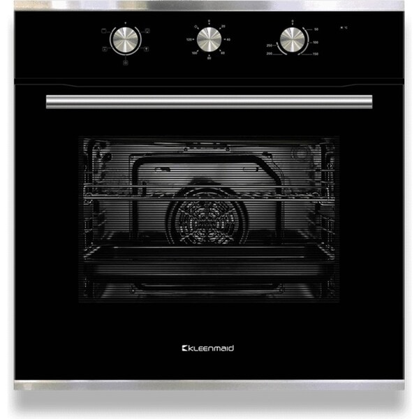 Kleenmaid 75L Multifunction Convection Glass Fan Forced Kitchen Oven 60cm Black