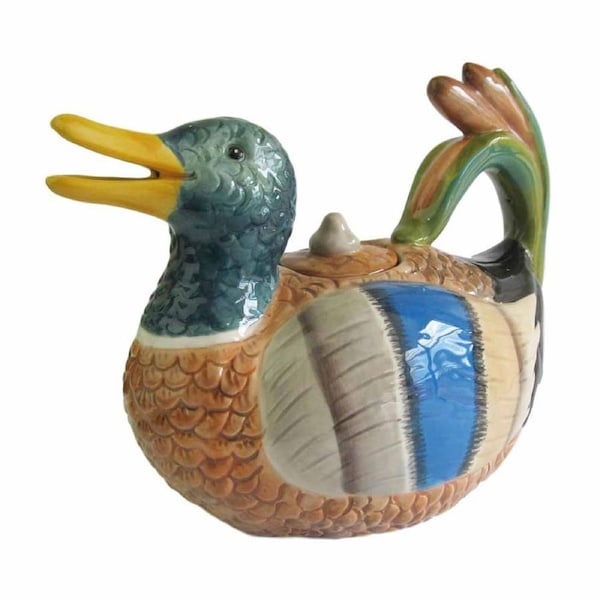 Blue Sky Collectable Novelty Kitchen Teapot Duck China Tea Pot