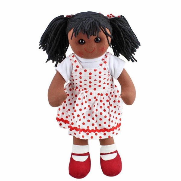 Hopscotch Lovely Soft Rag Doll JESSICA Red Spots Dress Girl Doll 35cm