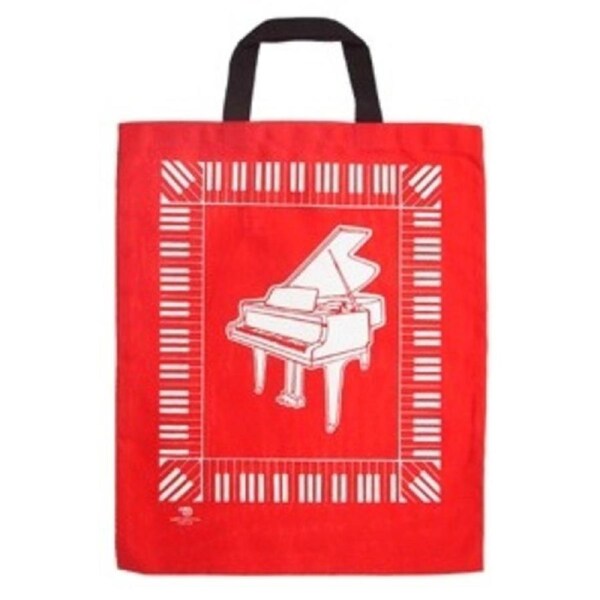 Totebag Grand Piano/Kb White
