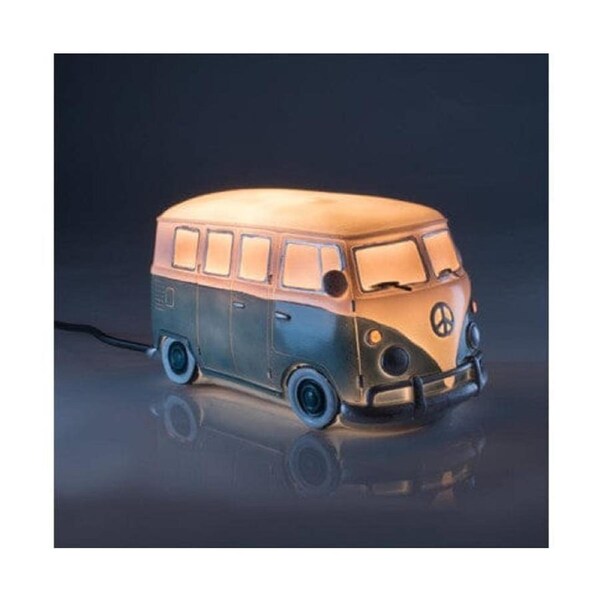 Blue Metal Look Combi Table Lamp