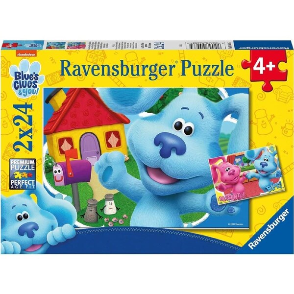 Ravensburger Puzzle 2x24pc - Blues Clues Blue and Magenta