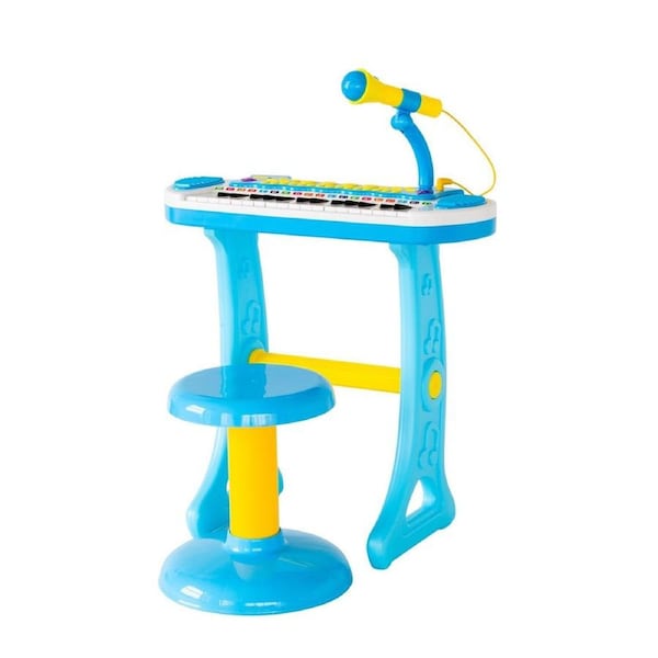 Lennox Children's Electronic Keyboard with Stand Musical Instrument Toy - Blue