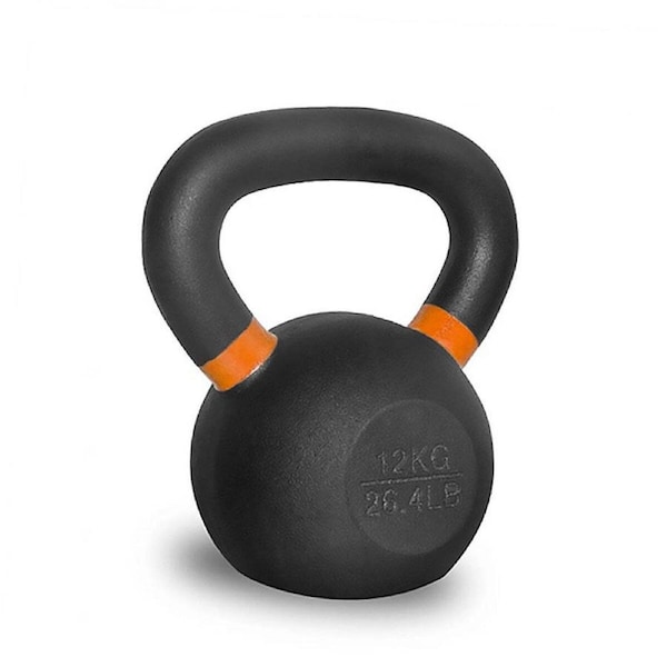 Hacienda 12kg Kettlebell Weight (Orange) for Gym & Exercise, Wide & Secure Base