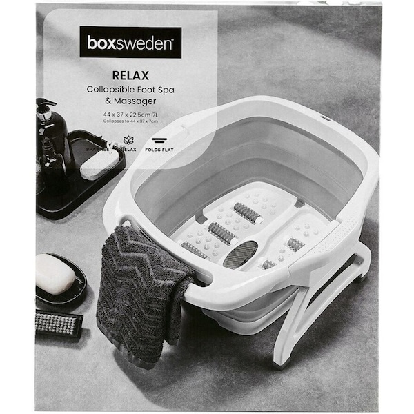 7L Foldaway Foot Spa Pedicure Bath Massager Therpay Basin Collapsible Bucket