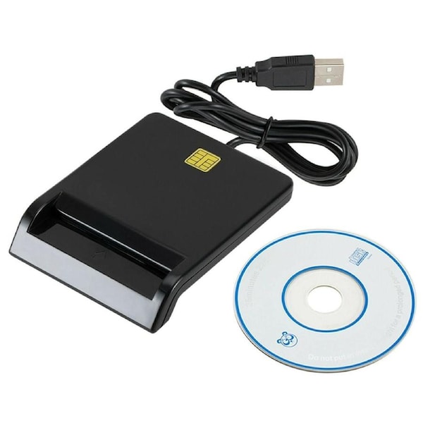 USB Smart Card Reader Common Access CAC ID IC ATM Bank Card Cloner Connector