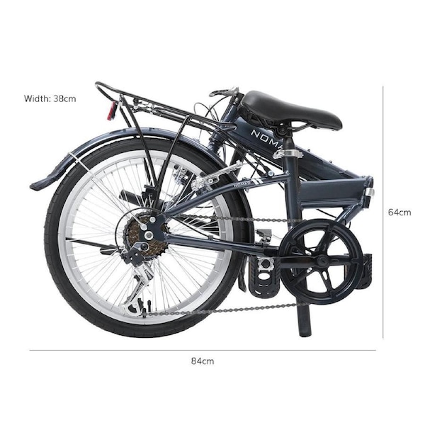 Progear Bikes Nomad Folding Bike 20" in Grey