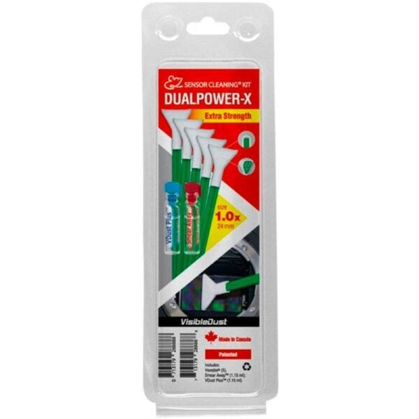 VisibleDust EZ Sensor Cleaning Kit DUALPOWER-X Extra Strength 1.0x Green Vswabs