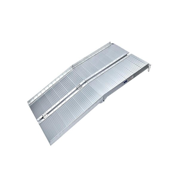 Kartrite 4ft Aluminium Foldable Wheelchair Ramp Non-Slip R02 Silver