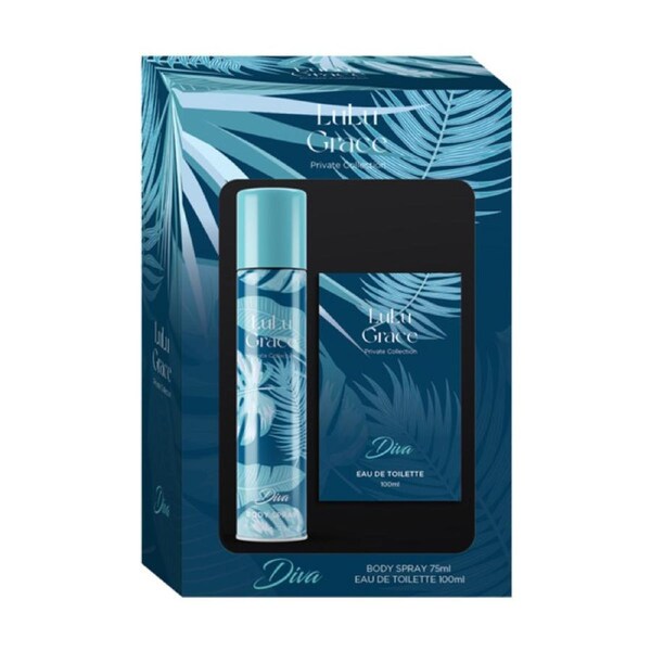 Lulu Grace Gift Set 100ml Eau De Toilette EDT and 75ml Body Spray Diva