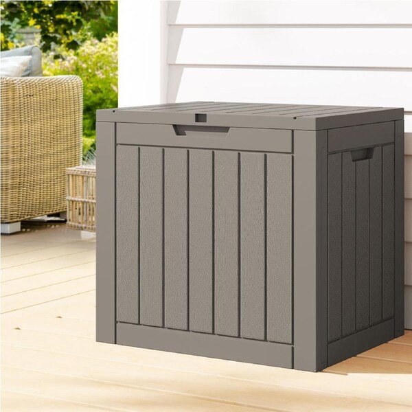 118L Gardeon Outdoor Storage Box Container Lockable Indoor Garden Toy Tool Shed Grey