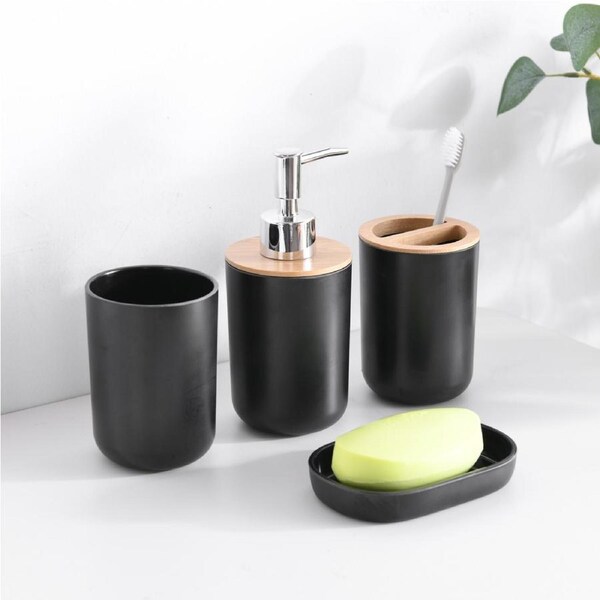 Takara Takae - 4 Piece Bathroom Vanity Set Black