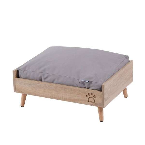 Charlie's Scandi Elevated Bed Natural/Grey 64x48.8x25.4cm