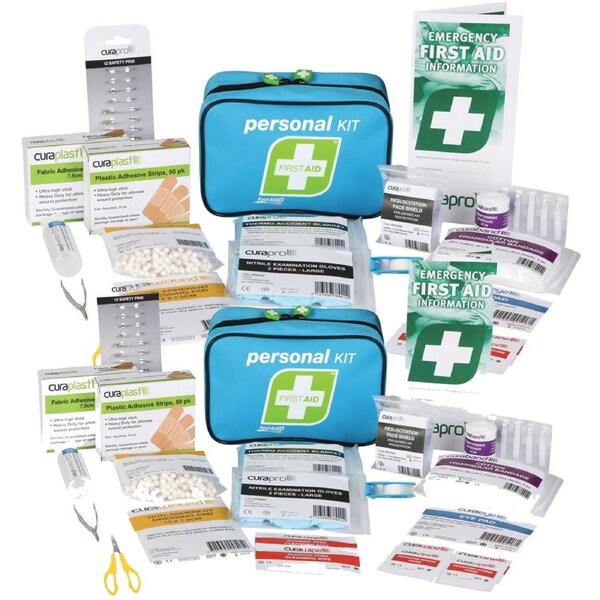 FASTAID 57PCS x 2 Personal Emergency First Aid Kit Medical Travel Workplace Family Safety Soft Pack