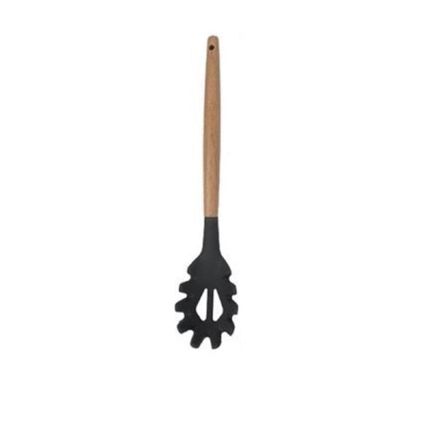 RongXian ZJ-XY004 Silicone Pasta Server Wooden Handle