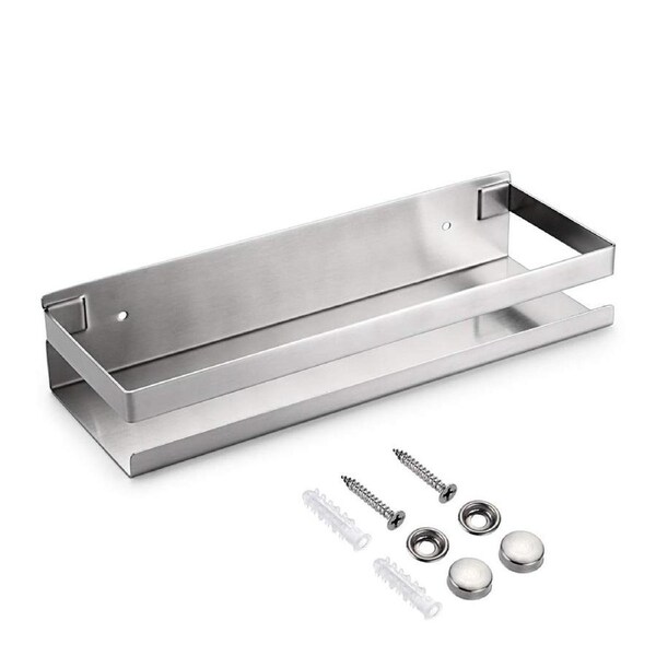 Brushed Bathroom Shower Shelf Kitchen Rack Storage Shelves Shampoo Holder Organizer