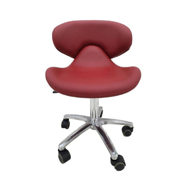 Salon Chair Stool Round SC-1001 Hydraulic Hairdressing Leather PU Red