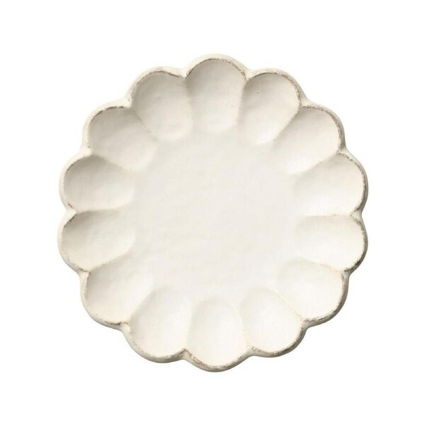 Kaneko Rinka Flower White Plate 21cm