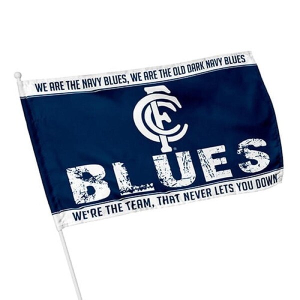 Carlton Blues AFL KIDS Pole Flag Game Day Banner