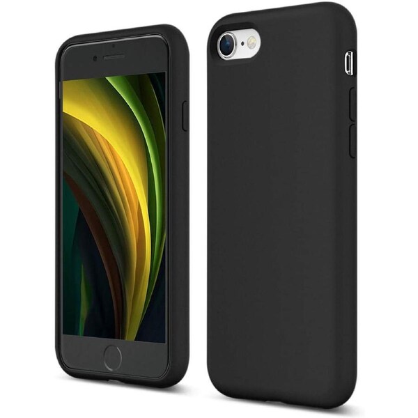 ZUSLAB iPhone 8 / 7 Case Nano Silicone Shockproof Gel Rubber Bumper Protective Cover for Apple - Black