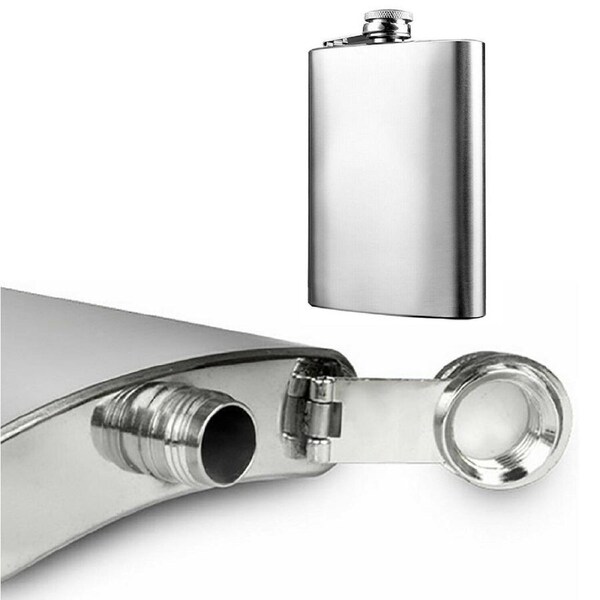 10oz Pocket Liquor Flask Stainless Steel Wine Bottle Hip Whiskey Alcohol Cap