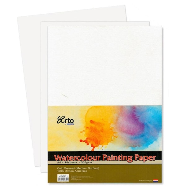 Arto 100% Cotton Watercolour Paper - A4 Cold Pressed 300gsm