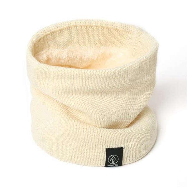 Women Men Winter Thermal Scarf Scarves Neck Warm-Beige