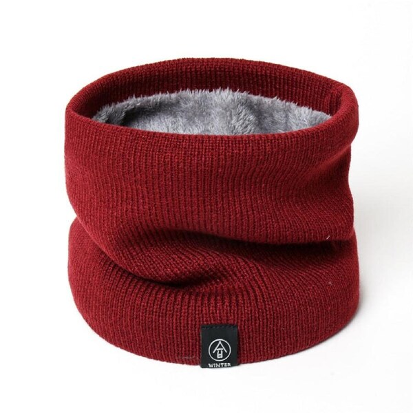 Women Men Winter Thermal Scarf Scarves Neck Warm-Wine