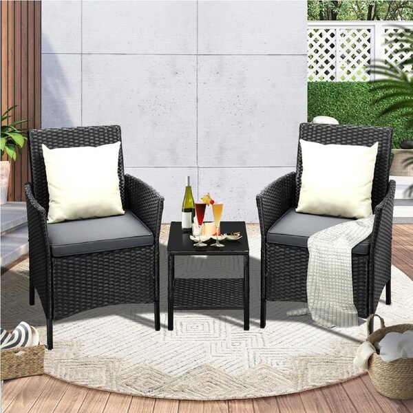 Livsip Patio Furniture Outdoor Furniture Set Chair Table Garden Wicker Furniture Setting
