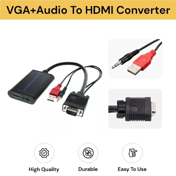 VGA + Audio To HDMI Converter
