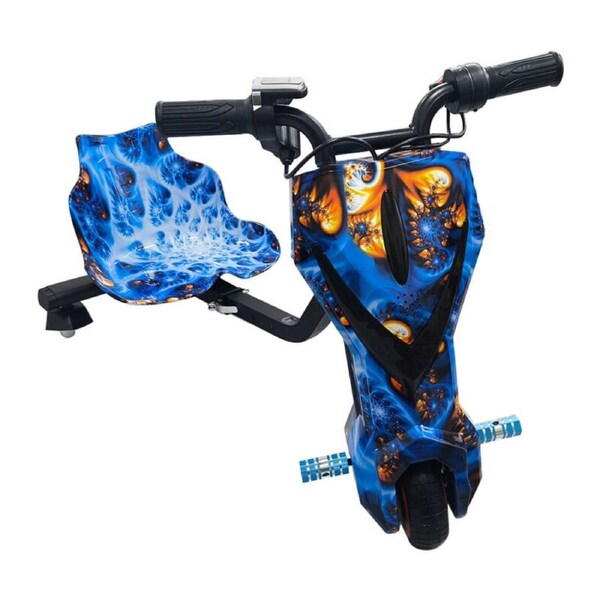 Blue Phoenix Electric Drift Go Kart Fit Kids 3-Wheel Ride On Trike W/ Bluetooth & 350W