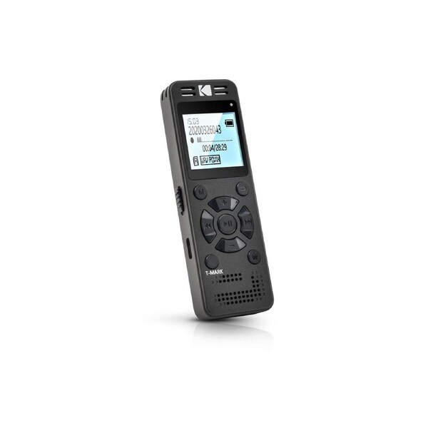 KODAK VRC350 Digital Voice Recorder with 8GB Memory, 6 Levels for VAR, 581 Hours Recording Time with Recording Scenes Feature