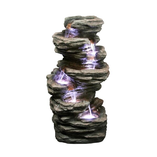 6-Tier Rock Water Feature Water Fountain DW46038